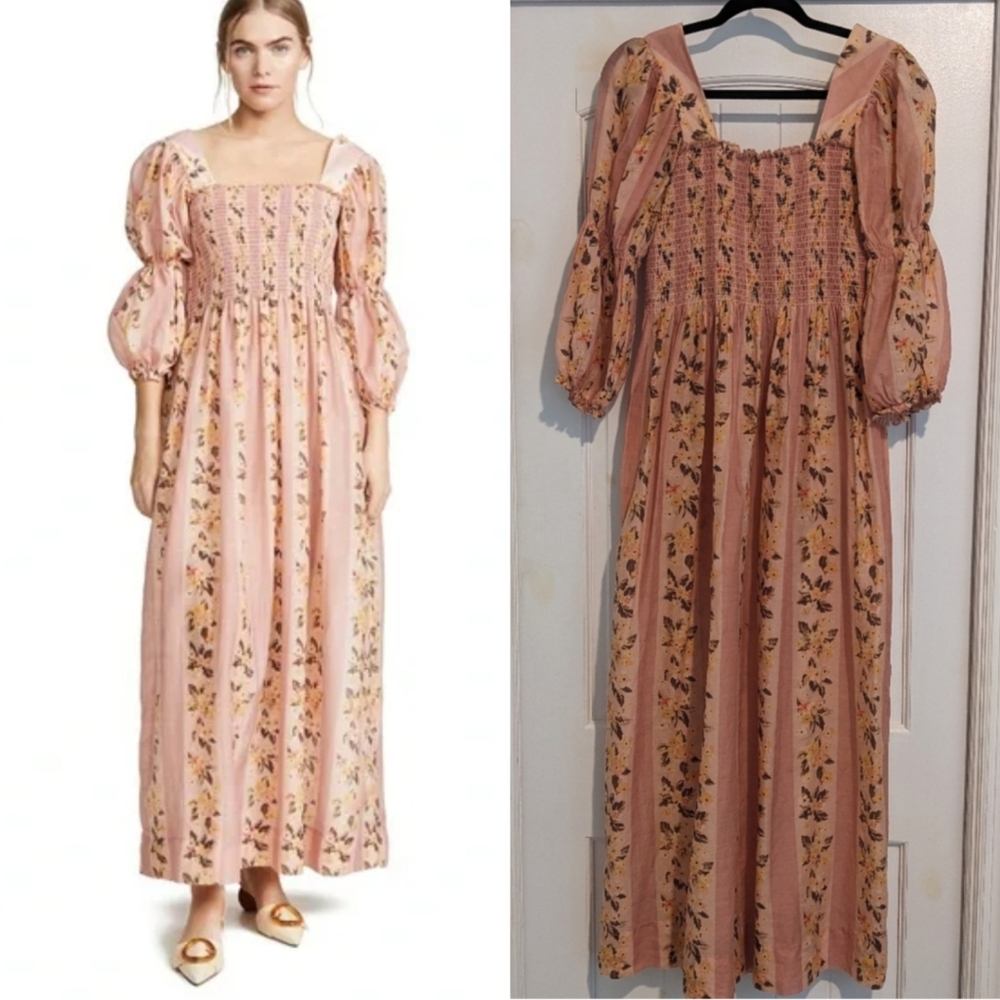 Rachel Antonoff Clark Smocked Dress SzS